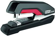 Rapid Supreme S50 Half Strip Stapler, 50 Sheet Capacity, Super Flat Clinch Stapling, Black/Red, 5000544