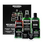 Brickell Men's Daily Elite Face Care Routine II, Toner, Charcoal Facial Wash, Face Scrub, Anti-Aging Night Cream, Eye Cream, Charcoal Mask and Moisturizer, Natural and Organic, Scented
