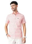 The Indian Garage Co Adult Men's Regular Fit Shirt (1021-SH123-02_Pink S)