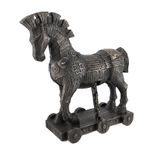 Ancient Greek Bronzed Trojan Horse Statue