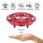 Scoolr Mini Drones for Kids and Adults, UFO Flying Ball Toys Hand Controlled Drone Quadcopter Flying Toys, Interactive Infrared Induction Helicopter Ball with 360° Rotating and Shinning LED Lights
