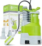 Green Expert 1.5HP Sump Pump Submersible High Flow 5000GPH for Quickly Clean Dirty Water Removal from Basement Sump Pit Pools Hot Tub Spas Garden Pond 203631