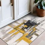 Rugshop Contemporary Modern Abstract Area Rug 2'7" x 4' Gold