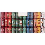 Harvey & Mason 12 Santa Nutcracker Christmas Crackers - Multicoloured Deluxe Premium Design, Xmas Dinner Party Celebration