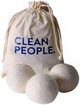 Clean People 100% New Zealand Wool Dryer Balls - 3 Pack - Organic Natural Wool for Laundry, Fabric Softening, Anti Static, Baby Safe, No Lint, Odorless and Reusable - Replaces Hundreds of Dryer Sheets