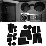 CupHolderHero fits Ford Escape Accessories 2020-2022 Premium Custom Interior Non-Slip Anti Dust Cup Holder Inserts, Center Console Liner Mats, Door Pocket Liners 17pc Set (Solid Black)