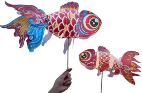Paper Fish Lanterns for Wedding, Birthday Party, Christmas, New Year, Valentine's Day, Mother's Day, Father's Day, Graduation