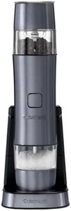 Cuisinart Electric Salt and Pepper Mill Set | Rechargeable Spice Mill | No Batteries Required | 20 Minutes Charging Time | Measuring Cap | Adjustable Grinding Settings | Blue