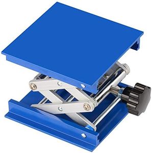 stonylab Cavalletto da Laboratorio 4x4 inch, 100x100 mm Anodizzato Alumina Sollevamento Tabella Laboratorio Forbici Jacks con 5 kg di peso di supporto, portata verticale da 45 a 140 mm