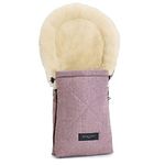 CHRIST Werner Baby Oslo Lambskin Footmuff for Baby Carrycot - Winter Footmuff Made of Medical Fur (from 0 to 6 Months) for Carry Bag, Baby Seat, Pram, in Rose (Pink)