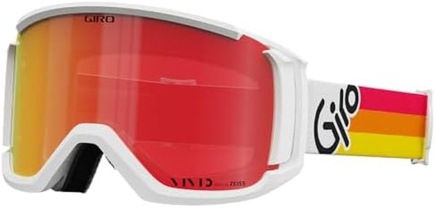Giro Revolt Snowboard Ski Goggles - for Men, Women & Youth - Red & Orange Vintage Strap w/VIVID Ember/Clear Lenses