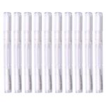 pengxiaomei 10 Pcs 3ml Cosmetic Container Pen, Empty Transparent Twist Pen Liquid Tube with Nail Oil Pen Brush Tip for Gloss Eyelash Growth