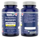 Naka Platinum Saccharomyces Boulardii 40 Capsules 10 Billion CFU Ultimate Probiotic-To Help Prevent Antibiotic Caused Diarrhea, Promote Healthy Gut Flora, Gastrointestinal Health- Made In Canada