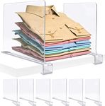 6 Pack Shelf Dividers for Closets, Clear Shelf Divider Closets Shelf Separator to Organize Clothes, Books,Towels and Hats, Purses, Shelf Dividers for Home and Office