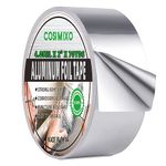 Silver Aluminum Foil Duct Tape Heavy Duty,High Temperature Sealing and Patching,Perfect for HVAC,Air Ducts,Foamboard,Metal Repair,Insulation,Dryer Vent and More (4.0mil x 2 Inches x 70Yards)