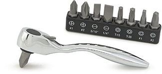 Titan 11205 3-1/2-Inch Offset Micro Ratcheting Bit Driver and Bit Set