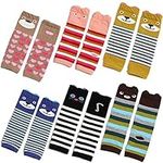 6 PCS Baby Toddler Leg Warmers Knee Protector for Girls Boys Crawling Knee Pads in Various Styles