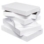 American Greetings White Gift Boxes with Lids, Assorted Sizes, 5-Count