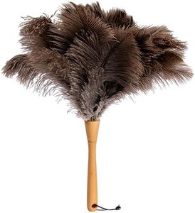 Staubwedel mit Straußenfedern – Staubwischer hergestellt in der EU – Handarbeit - 40 cm Länge z2921