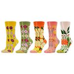 WeciBor Women's Funny Colorful Pattern Socks, 5 Pairs Multicolor Floral, Size 8-11