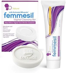 Femmesil Cream, Vaginal Yeast Infection Treatment for Women + Vaginal Soap Bar 2-Product Kit, Natural Antifungal Cream to Relieve Vaginal Itch & Irritation (28g Tube & 75g Soap)