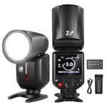 NEEWER Z2-S 2.4G TTL Round Head Flash Speedlite for Sony, 76Ws 1/8000s HSS Speedlight with Upgraded UI, 2 Adjustable Modeling Lamps, TTL/M Quick TCM Switch, 7.2V/3000mAh Battery, 600 Full Power Flash