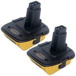 Biswaye 2 Pack Adapter DCA1820 Replacement for DEWALT 18V to 20V Battery, Compatible with Dewalt 20V Battery DCB206 DCB204 DCB609 to 18V XRP Battery DC9096 DE9095 DC9098 DW9096 DC9099