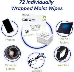 Glasses Cleaner Wipes 72-Pack – Streak-Free Lens Cleaning Cloths