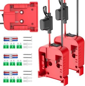 3 Packs Power Wheel Adapter Compatible with Mi-lwaukee 18V Battery Adapter Converter Kit with Fuse & Switch & Wire Terminals & 12 AWG Wire for DIY RC Car Toys Robotics