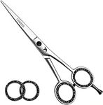 CANDURE Hairdressing Barber Hair Scissor for Professional Hairdressers Barbers Stainless Steel Hair Cutting Shears - For Salon Barbers, Men, Women, Children and Adults