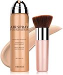 QIUFSSE Airbrush Foundation Makeup Spray for Mature Skin Silk Lightweight Airbrush Flawless Setting Spray Foundation Makeup（02 Beige Color）
