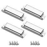 Magnetic Door Catch, 27KG Cupboard Cabinet Magnets Heavy Duty 4 Pack, Strong Stainless Steel Wardrobe Latches with Screws for Kitchen Drawer Closet Door Closures Closer, 95mm