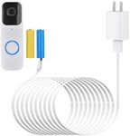 ALERTCAM Power Adapter for Blink Video Doorbell (Replace Battery), Doorbell Transformer with 16.4ft/5m Weatherproof Cable Continuously Charging Your Video Doorbell-White