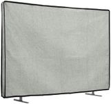 kwmobile Dust Cover for 24" TV - Linen TV Display Protector for TVs - Protect Your TV Screen - Light Grey