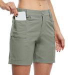 Willit Women's Shorts Hiking Cargo Golf Shorts Outdoor Summer Stretch Shorts with Pockets Water Resistant Sage Green M