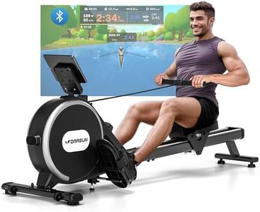 DMASUN Rudergerät für Zuhause, Magnetisches Rudergerät mit Upgrade Doppel-Slide-Rails, APP-Verbindung, 16 Widerstandsstufen, LCD-Datenanzeige, ideal für Cardio-Training, Belastbar bis 160kg