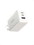 UGREEN Nexode 65W USB C Charger, 3 Port GaN Charger Foldable Tablet Charger Block Compatible with iPhone 17 Pro Max/iPhone Air, Tablet, iPad, MacBook Pro/Air, Galaxy S26 S25, Dell XPS, Pixel, White