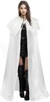 Gothic Feather Shawl and Halloween Adult Velvet Classic Witch Costume Cloak