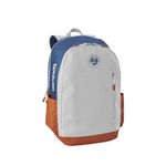 WILSON Roland-Garros Team Tennis Backpack - Holds up to 2 Rackets, Clay/White/Navy