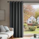 Deconovo Front Door Curtain Thermal Insulated Energy Efficient Eyelet Blackout Curtains for Bedroom Living Room 66 x 84 Inch Drop Dark Grey 1 Panel