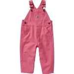 Carhartt Baby Girls' Canvas Bib Overalls (Lined and Unlined) Pink Lemonade, 6 Months