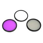 V BESTLIFE 58mm Lens Filter Set, UV + CPL + FLD Optical Glass Lens Filter Kit with Storage Bag for Canon for Nikon for Sony DSLR Camera