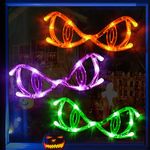 LOLStar Halloween Lights, 3 Pack Halloween Decorations Spooky Eyes Lights Peeping GhostEyes with Suction Cups, Battery Operated Halloween Window Lights, 2024 Upgrade Slow Fade Mode Timer Function