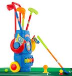 ToyVelt Toddler Golf Set - Kids Golf Clubs with 6 Balls, 4 Golf Sticks, 2 Practice Holes and a Putting Mat - Promotes Physical & Mental Development - Toys for 2 3 4 5 Year Old Boys