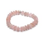 Aqeeqee Natural Rose Quartz Stone of Love Thin Unisex Bracelet