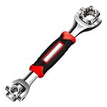 ATPLIFE Universal Socket Wrench Tool,Adjustable Spanner Wrench,52 in 1 Multifunction Socket Wrenches Tool with 360 Degree Rotating Head for Furniture Auto Car Repair Toilet Bowl,Sink,Bathroom,Kitchen