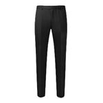 L S U Boys School Trousers Plus Size Sturdy FIT Big Waist Half Elasticated 2-15 Years, Please See Sizes in Product Description (16-17 Years, Black)