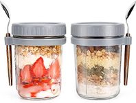 ALINK 2 Pack Overnight Oats Jars, O