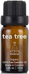 KUHVAI Made in Canada 100% Natural & Organic Tea Tree Essential Oil, Therapeutic Massage Grade Essential Oil Set Blend for Diffuser Humidifier, Aromatherapy Tea Tree Oil