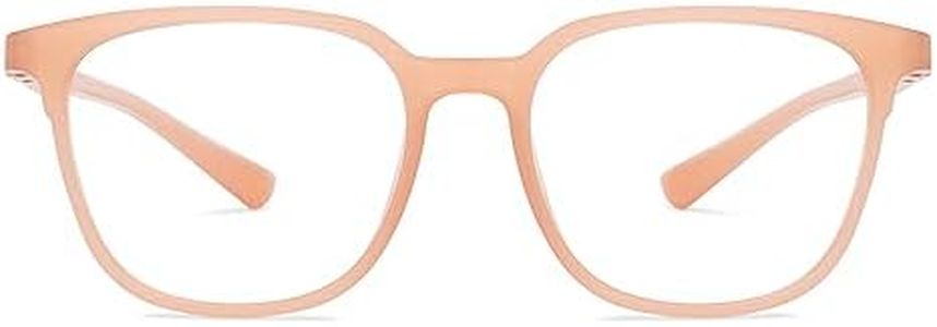 LENSKART BLU | Zero Power Blue Cut Computer Glasses | Anti Glare, Lightweight & Blocks Harmful Rays | UV Protection Specs | Orange | Men & Women | Large | LB E13740